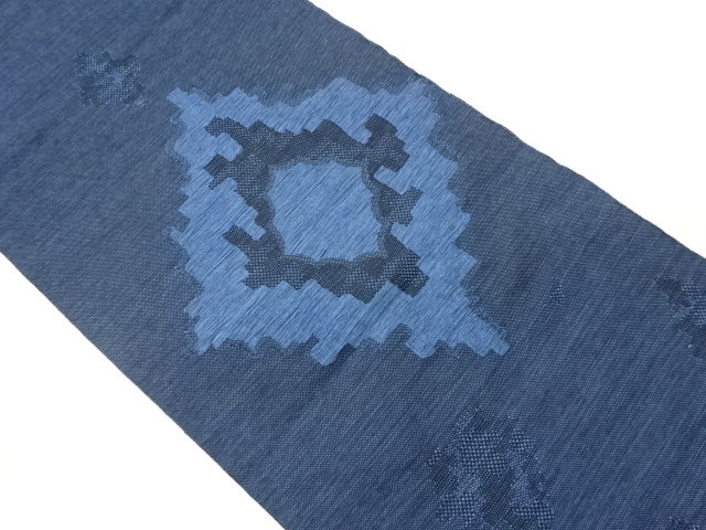 抽象菱模様織出し名古屋帯